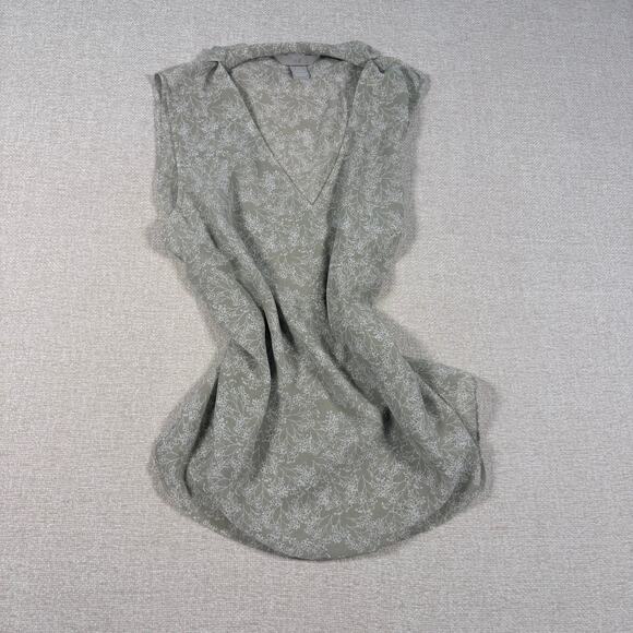 WOMEN'S FLOWY TOP SAGE GREEN H&M BOHO MEDIUM - Picture 3 of 6